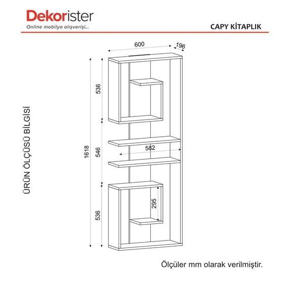 Dekorister Capy Kitaplık Beyaz