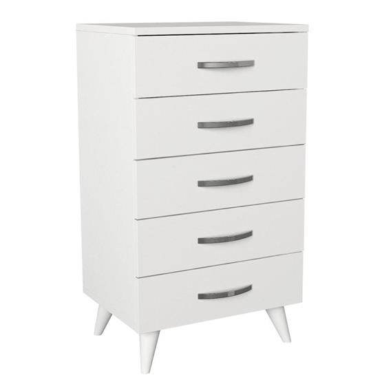 Dekorister Cemre 5 Çekmeceli Şifonyer Beyaz