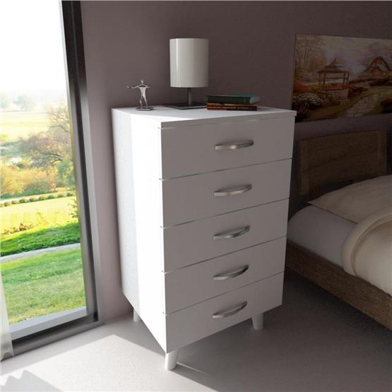 Dekorister Cemre 5 Çekmeceli Şifonyer Beyaz