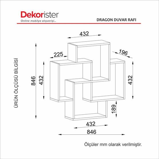 Dekorister Dragon Duvar Rafı BeyazCeviz