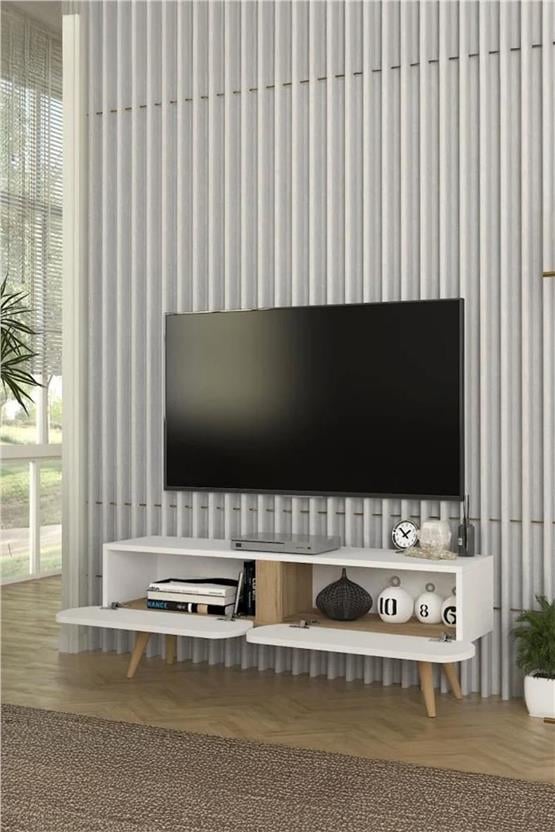 Dekorister Elody Tv Ünitesi 120 cm Beyaz - Sepet