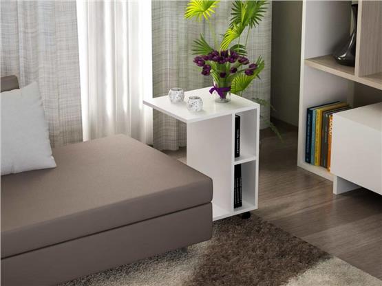 Dekorister General Yan Sehpa Beyaz