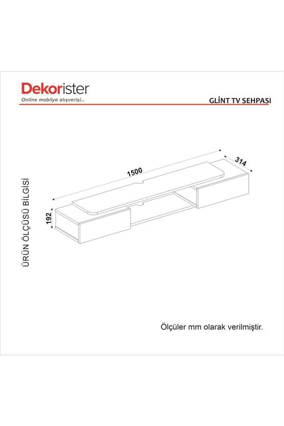 Dekorister Glint Tv Sehpası Antrasit - Rota 150 cm