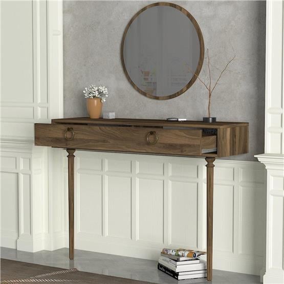 Dekorister Goldy Aynalı Dresuar Ceviz