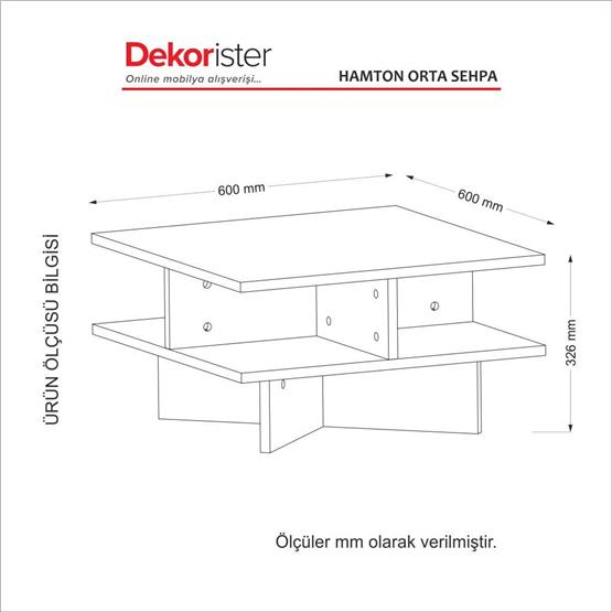 Dekorister Hamton Orta Sehpa CevizBeyaz