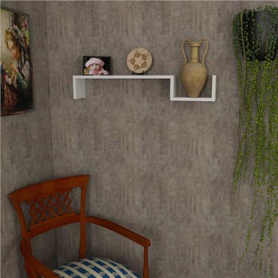 Dekorister Happy Duvar Rafı Beyaz