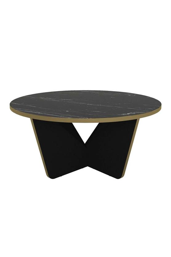 Dekorister Lagerta Orta Sehpa Siyah Mermer - Siyah