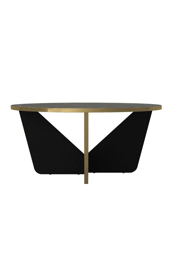 Dekorister Lagerta Orta Sehpa Siyah Mermer - Siyah