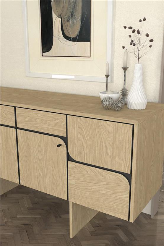 Dekorister Lava Konsol Rota - Antrasit 150cm