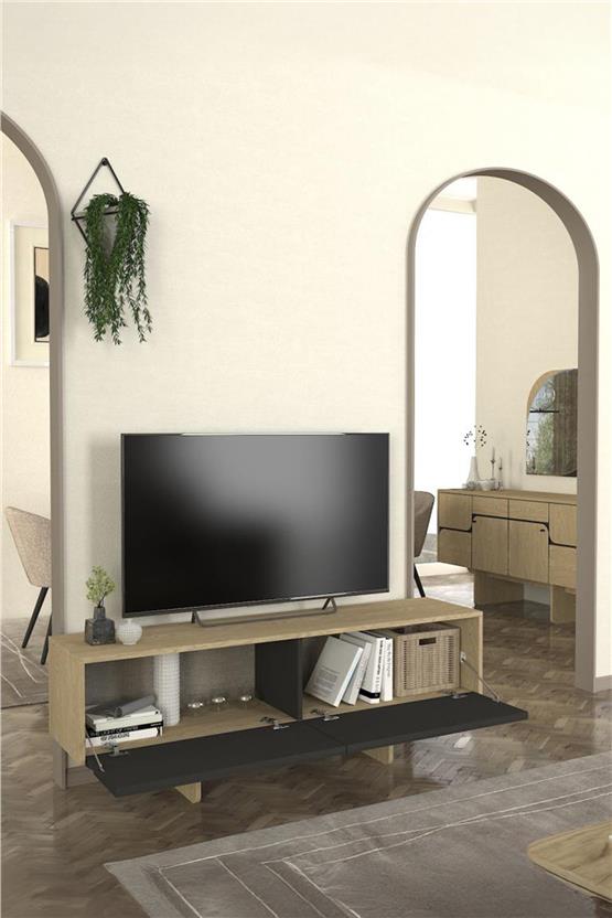 Dekorister Lava Tv Sehpası Rota - Antresit 150cm