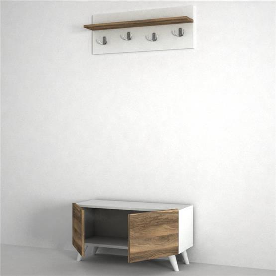 Dekorister Lores Portmanto BeyazCeviz