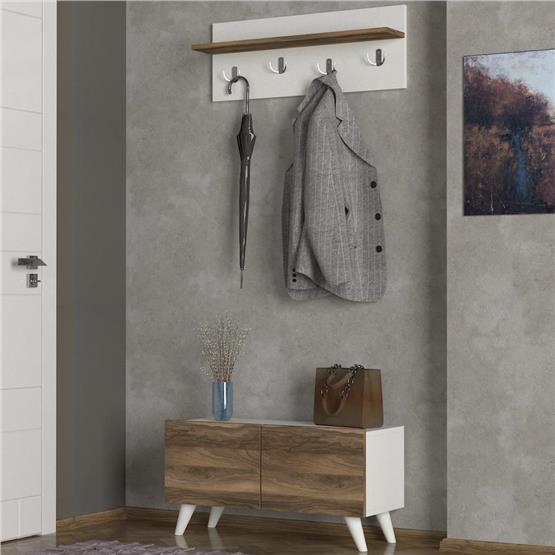 Dekorister Lores Portmanto BeyazCeviz