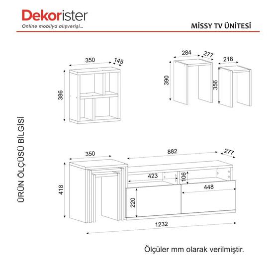 Dekorister Missy Tv Ünitesi BeyazCeviz