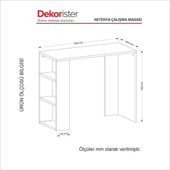 Dekorister Netenya Çalışma Masası Beyaz