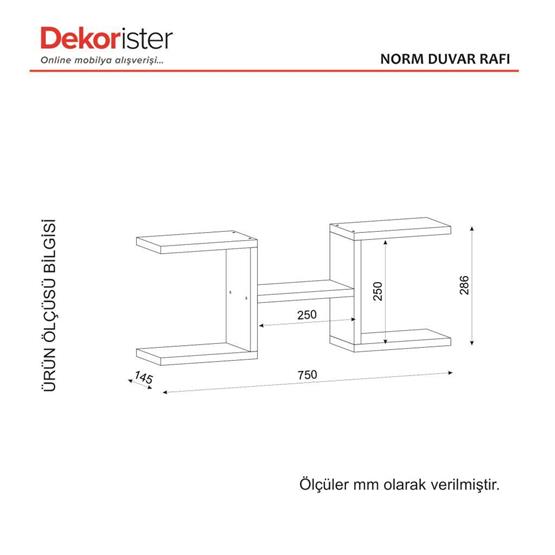 Dekorister Norm Duvar Rafı Beyaz