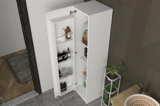 Dekorister Odeon 1 Kapaklı Çok Amaçlı Banyo Dolabı Beyaz