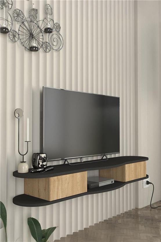 Dekorister Perk Tv Stand Antrasit - Sepet 150 cm