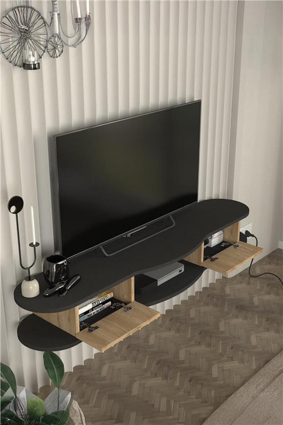 Dekorister Perk Tv Stand Antrasit - Sepet 150 cm