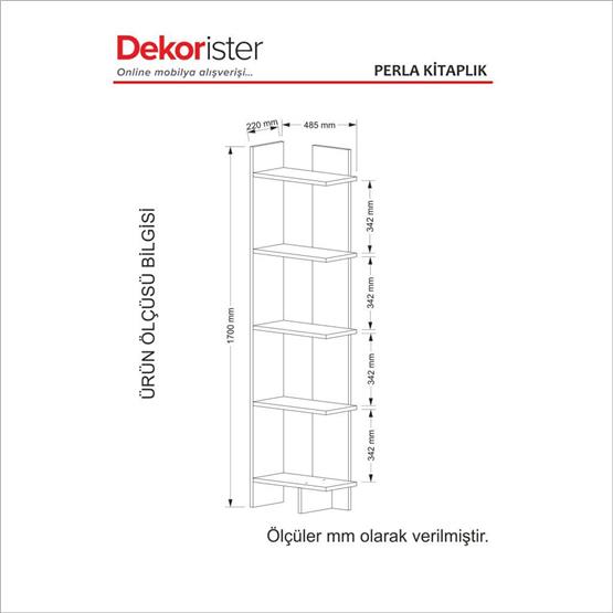 Dekorister Perla Kitaplık Beyaz