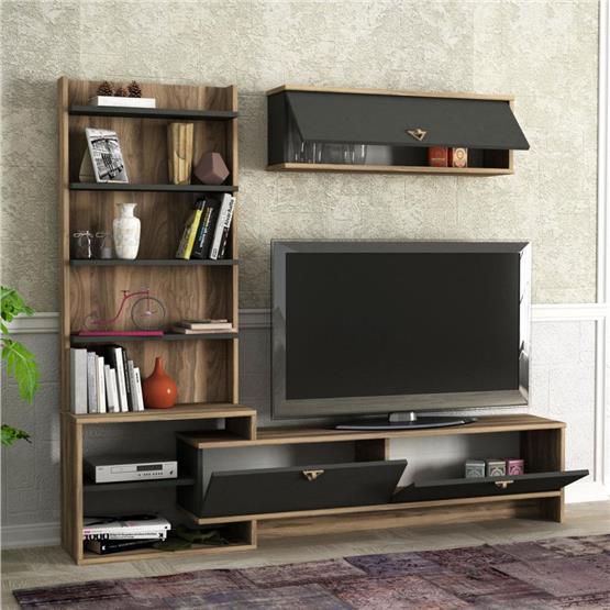 Dekorister Pırıl Tv Ünitesi CevizAntrasit
