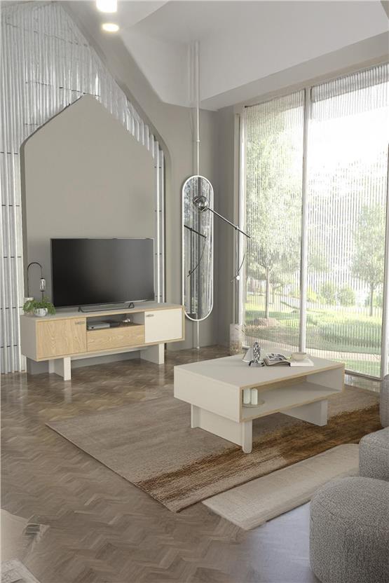 Dekorister Selinos Tv Sehpası Kumtaşı - Rota 150cm