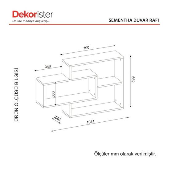 Dekorister Sementha Duvar Rafı BeyazCeviz