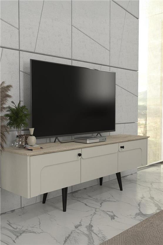 Dekorister Sevilla Tv Sehpası Kumtaşı - Traverten 150cm