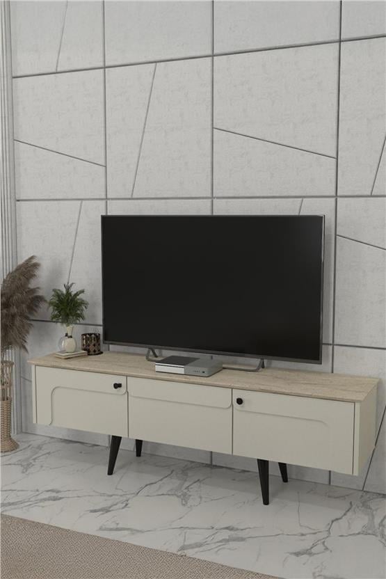 Dekorister Sevilla Tv Sehpası Kumtaşı - Traverten 150cm