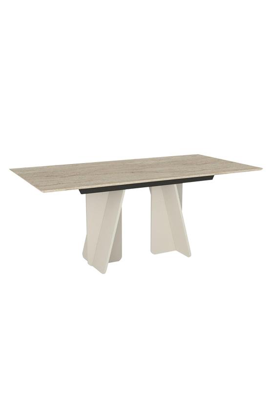 Dekorister Sevilla Yemek Masası Kumtaşı - Traverten 180cm