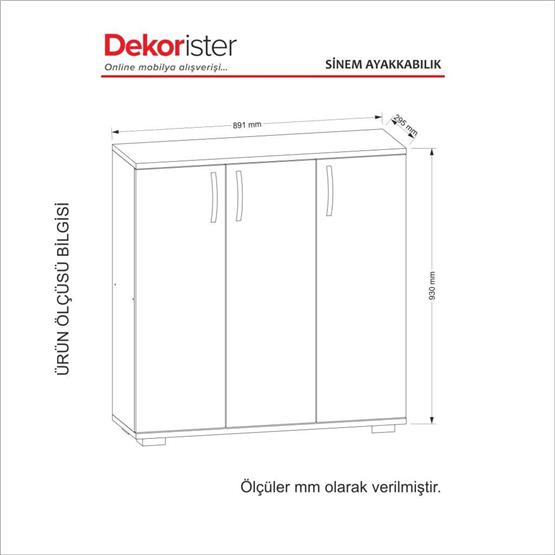 Dekorister Sinem Ayakkabılık BeyazCeviz