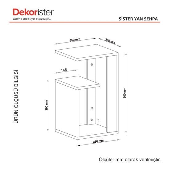 Dekorister Sister Yan Sehpa Beyaz