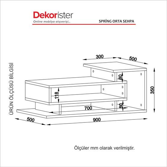 Dekorister Spring Orta Sehpa BeyazCeviz