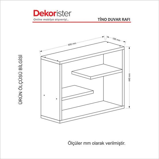 Dekorister Tino Duvar Rafı Beyaz