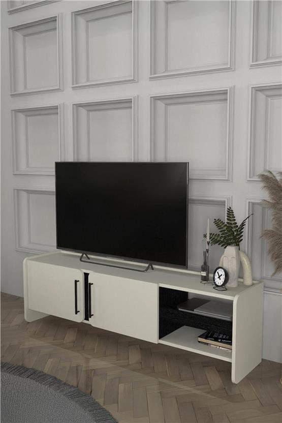 Dekorister Venera Tv Sehpası Kumtaşı - Senkronsiyah 150 cm