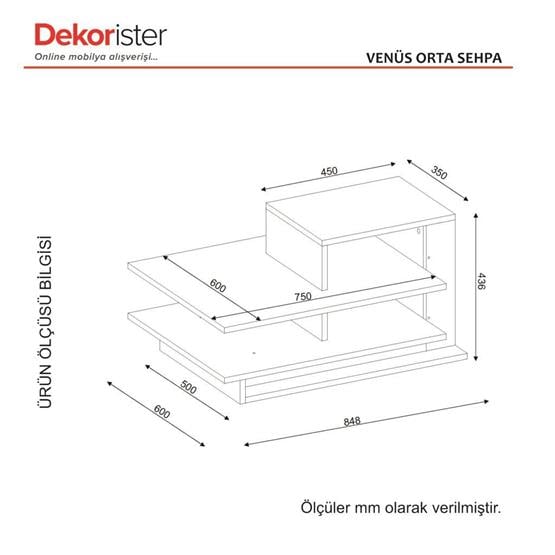 Dekorister Venüs Orta Sehpa BeyazCeviz