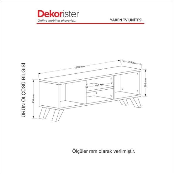 Dekorister Yaren Tv Sehpası Beyaz