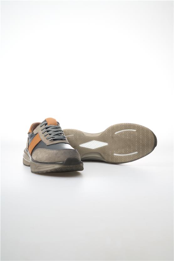 Dikicier 344 Gri Sarı Erkek İthal Taban Casual Ayakkabı