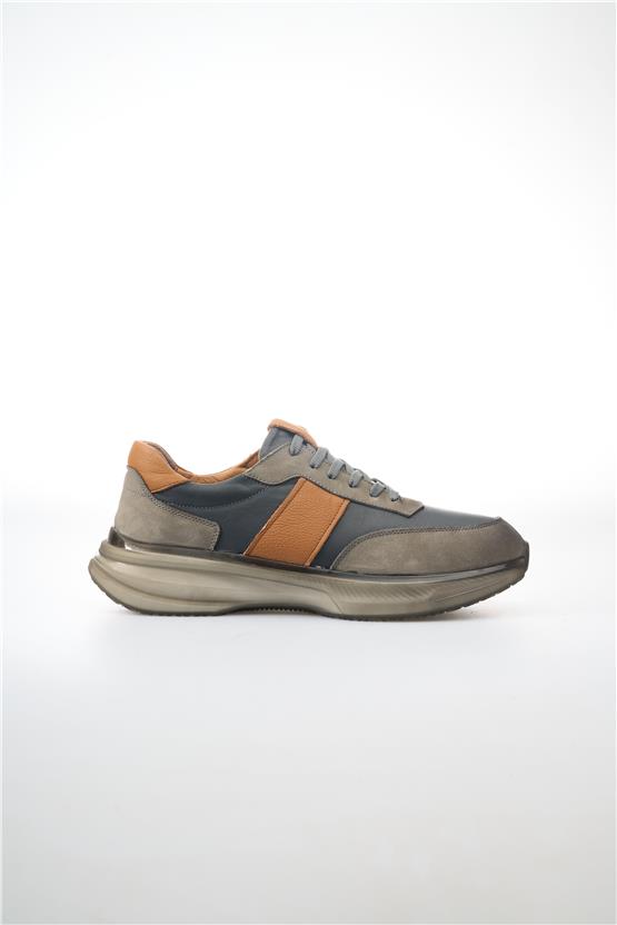 Dikicier 344 Gri Sarı Erkek İthal Taban Casual Ayakkabı