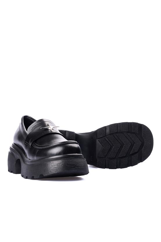 Divamod 2500 Siyah Kadın Loafer Ayakkabı