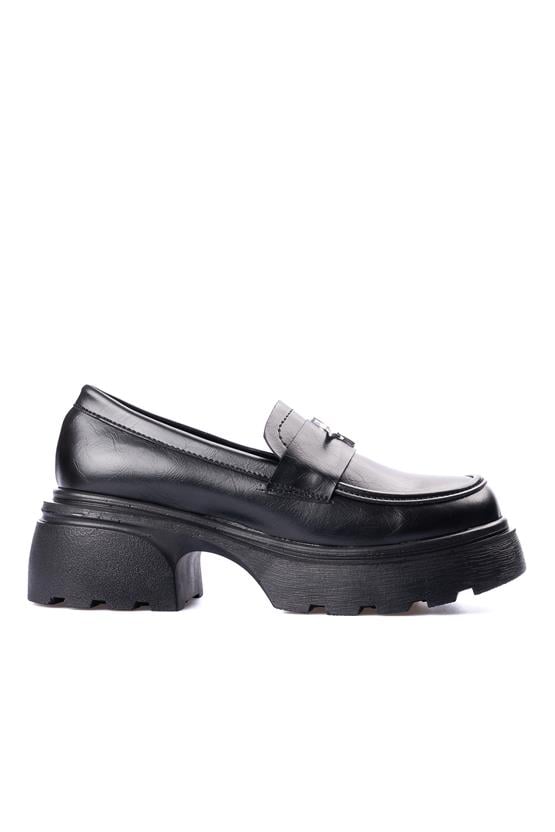 Divamod 2500 Siyah Kadın Loafer Ayakkabı