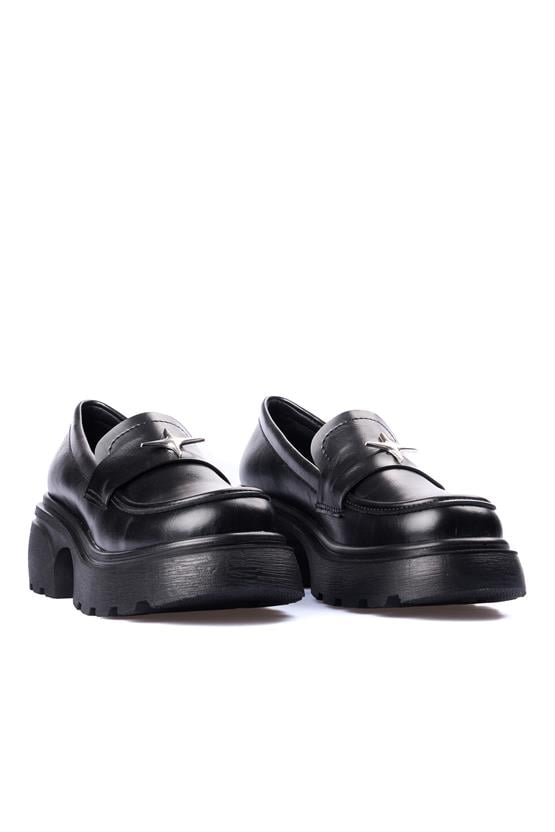 Divamod 2500 Siyah Kadın Loafer Ayakkabı