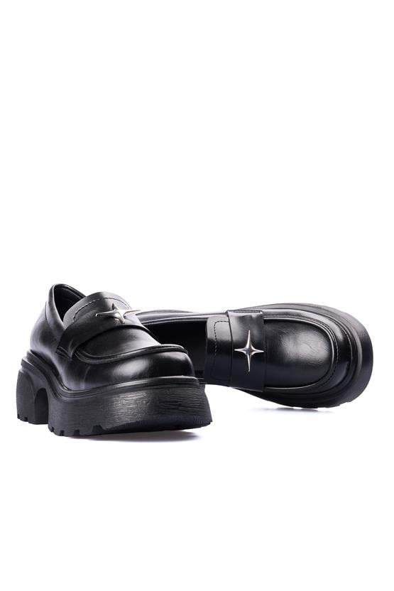Divamod 2500 Siyah Kadın Loafer Ayakkabı