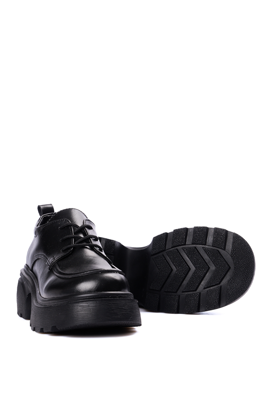 Divamod 2650 Siyah Kadın Loafer Ayakkabı