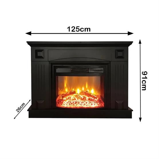 DLC 1116S 1800W Ses Efektli Bluetoothlu Dekoratif Elektrikli Şömine