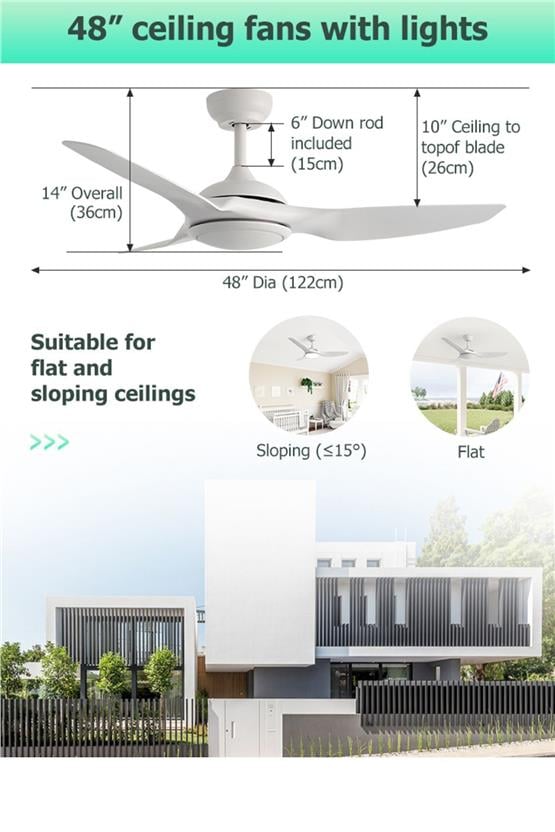 DLC Bora Led Tavan Vantilatörü Beyaz 122 Cm (DCF-FS52920B)