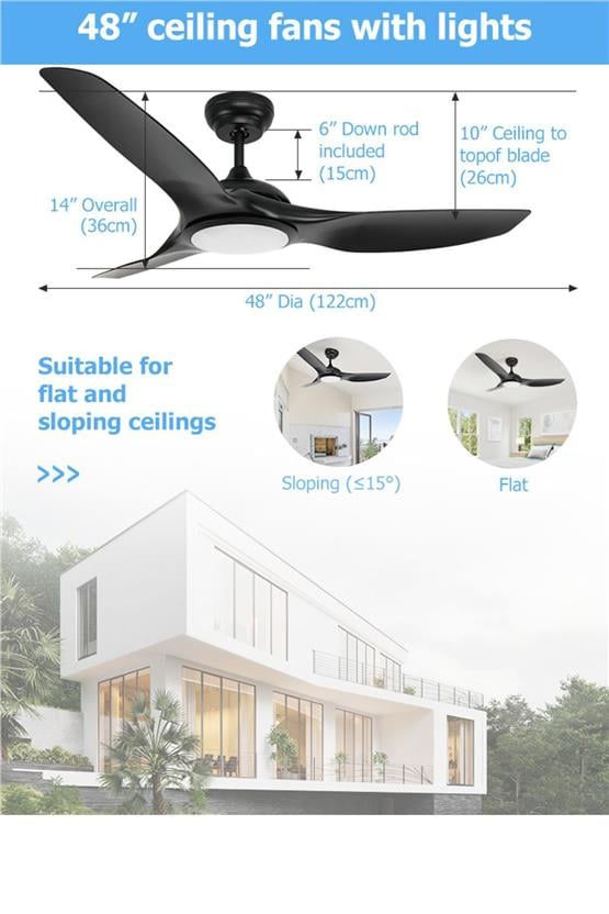 DLC Bora Led Tavan Vantilatörü Siyah 122 Cm (DCF-FS52920S)