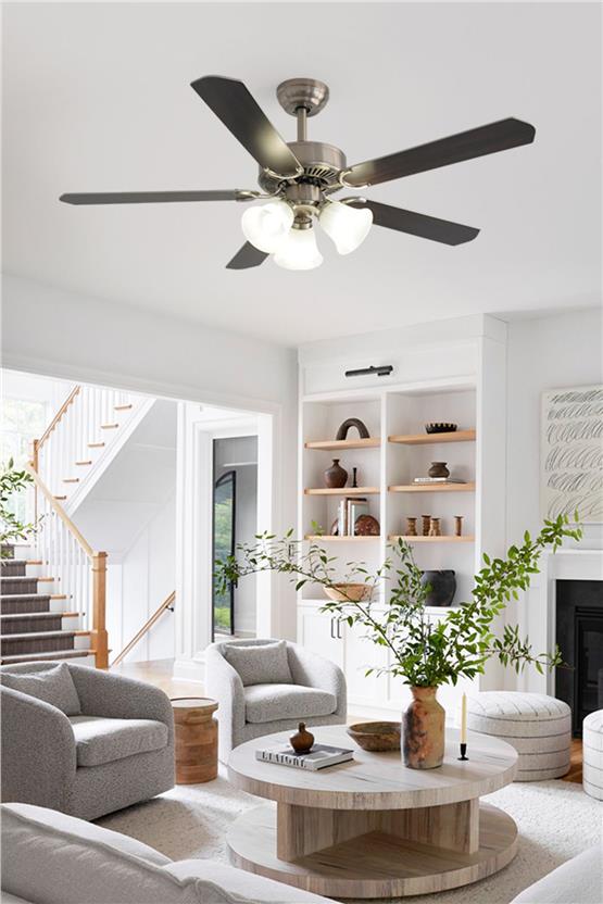 DLC Brısote Mat Krom Tavan Vantilatörü 132cm (DCF-X52140N)