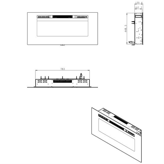 DLC Elektrikli Plazma Şömine 101 Cm Ses Efektli Bluetoothlu 3 Renk (IF-40FSBS)