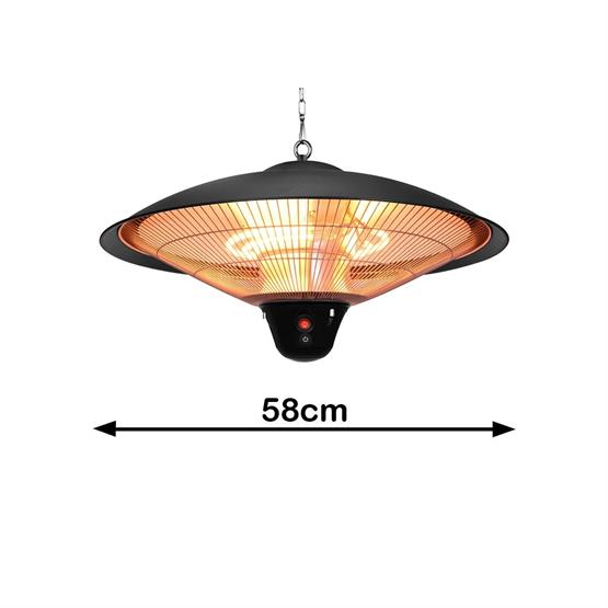 DLC Elektrikli Uzaktan Kumandalı Sarkıçlı Soba Trendyheat Sarkıt Isıtıcı Tepeden Isıtan Yanan Ufo Tarzı (THD001-B)