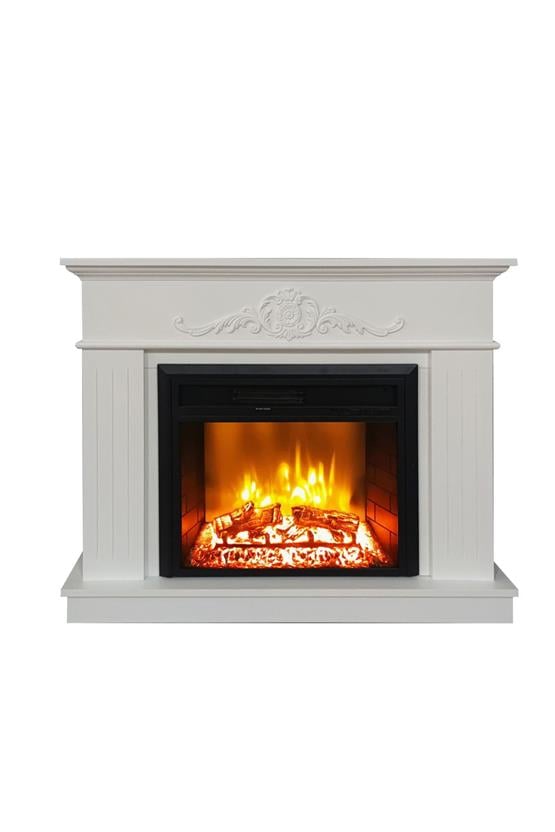 DLC Fabıenne Deko Ses Efektli Bluetoothlu Şömine Çizgili Beyaz EF23 (DLC1172S)